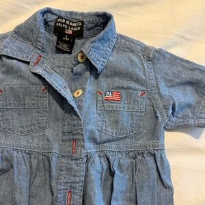 Ralph Lauren polo jeans co vintage girls Jean dress 3-6 months